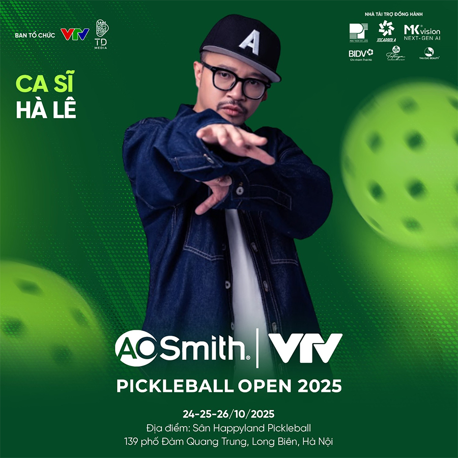 Hà Lê tạo bùng nổ với 'Champion' - Ca khúc chính thức của VTV A.O. Smith Pickleball Open 2025