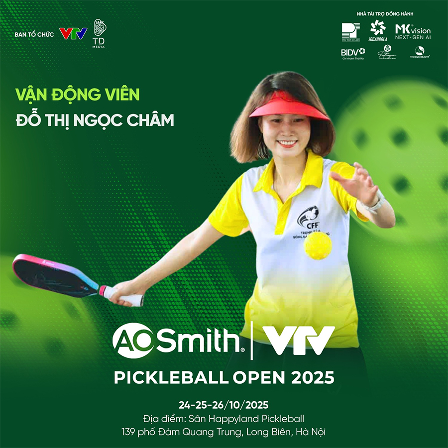 Dàn KOLS cực đỉnh đổ bộ sân thi đấu VTV A.O SMITH Pickleball Open 2025