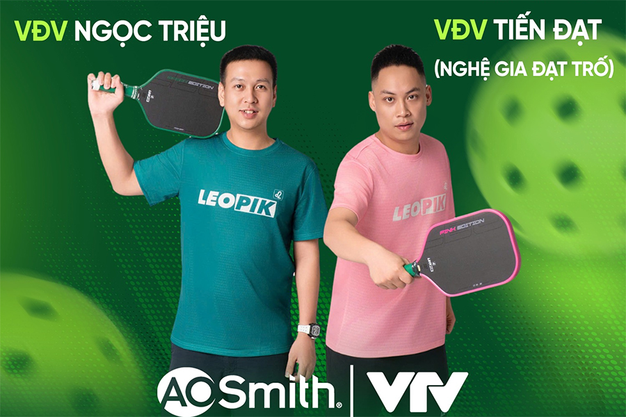 Cặp đôi vàng Đạt 'Trố' và Ngọc Triệu hứa hẹn khuấy đảo VTV A.O. Smith Pickleball Open 2025